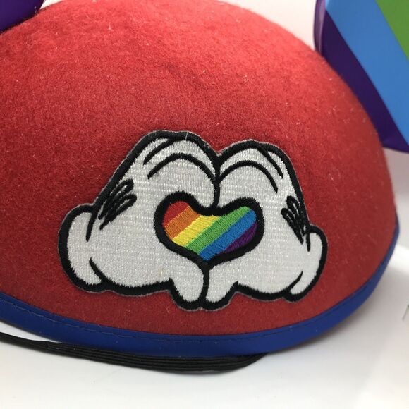 Walt Disney World Park Exclusive  Pride Rainbow Heart Mickey Mouse Ears NEW - Picture 3 of 3